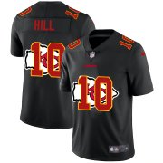 Wholesale Cheap Kansas City Chiefs #10 Tyreek Hill Men's Nike Team Logo Dual Overlap Limited NFL Jersey Black