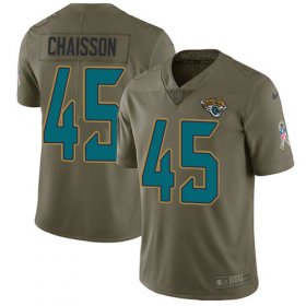 Wholesale Cheap Nike Jaguars #45 K\'Lavon Chaisson Olive Men\'s Stitched NFL Limited 2017 Salute To Service Jersey