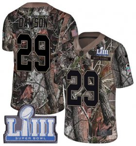 Wholesale Cheap Nike Patriots #29 Duke Dawson Camo Super Bowl LIII Bound Youth Stitched NFL Limited Rush Realtree Jersey