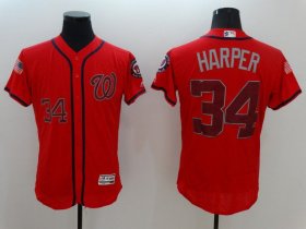 Wholesale Cheap Men Washington Nationals #34 Harper Red Elite 2022 MLB Jersey