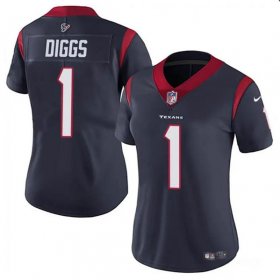 Cheap Women\'s Houston Texans #1 Stefon Diggs Navy Vapor Untouchable Limited Stitched Jersey