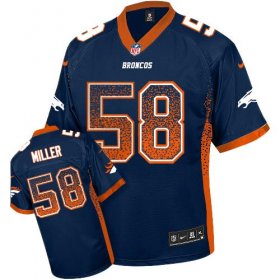 Wholesale Cheap Nike Broncos #58 Von Miller Blue Alternate Youth Stitched NFL Elite Drift Fashion Jersey