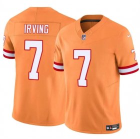 Cheap Men\'s Tampa Bay Buccaneers #7 Bucky Irving Orange F.U.S.E. Throwback Limited Stitched Jersey