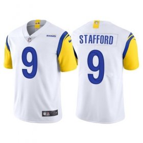 Wholesale Cheap Nike Rams 9 Matthew Stafford White Vapor Untouchable Limited Jersey