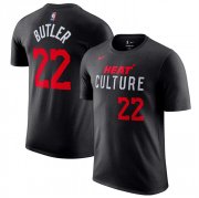 Cheap Men's Miami Heat #22 Jimmy Butler Black 2023-24 City Edition Name & Number T-Shirt