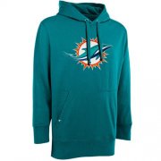 Wholesale Cheap Antigua Miami Dolphins Signature Pullover Hoodie Aqua