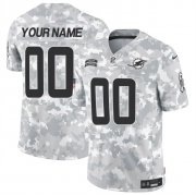 Cheap Men's Miami Dolphins Active Player Custom 2024 F.U.S.E Arctic Camo Salute To Service Limited Stitched Football Jersey