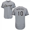 Wholesale Cheap White Sox #10 Yoan Moncada Grey Flexbase Authentic Collection Stitched MLB Jersey