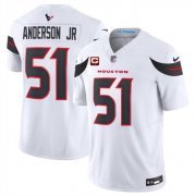 Cheap Men's Houston Texans #51 Will Anderson Jr White 2024 Vapor F.U.S.E. With 2-Star C Patch Limited Stitched Jersey