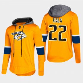 Wholesale Cheap Predators #22 Kevin Fiala Gold 2018 Pullover Platinum Hoodie