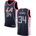 Wholesale Cheap Men's Clippers 34 Tobias Harris Navy 2018-19 City Edition Nike Swingman Jersey