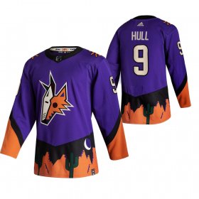 Wholesale Cheap Arizona Coyotes #9 Clayton Keller Purple Men\'s Adidas 2020-21 Reverse Retro Alternate NHL Jersey