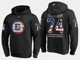 Wholesale Cheap Bruins #74 Jake Debrusk NHL Banner Wave Usa Flag Black Hoodie