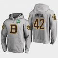 Wholesale Cheap Bruins #42 David Backes Gray 2018 Winter Classic Fanatics Primary Logo Hoodie