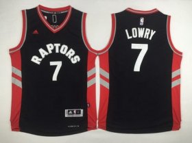 Wholesale Cheap Men\'s Toronto Raptors #7 Kyle Lowry Revolution 30 Swingman 2014 New Black Jersey