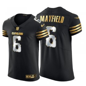 Wholesale Cheap Cleveland Browns #6 Baker Mayfield Men\'s Nike Black Edition Vapor Untouchable Elite NFL Jersey