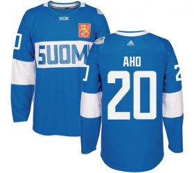 Wholesale Cheap Team Finland #20 Sebastian Aho Blue 2016 World Cup Stitched NHL Jersey