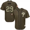 Wholesale Cheap Phillies #29 John Kruk Green Salute to Service Stitched MLB Jersey