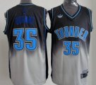 Wholesale Cheap Oklahoma City Thunder #35 Kevin Durant Black/Gray Fadeaway Fashion Jersey