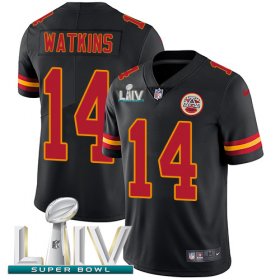 Wholesale Cheap Nike Chiefs #14 Sammy Watkins Black Super Bowl LIV 2020 Youth Stitched NFL Limited Rush Jersey