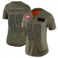 Wholesale Cheap Women's Kansas City Chiefs #49 Daniel Sorensen 2019 Salute to Service Jersey - Limited Camo