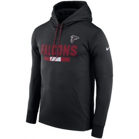 Wholesale Cheap Men\'s Atlanta Falcons Nike Black Sideline ThermaFit Performance PO Hoodie