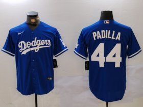 Men\'s Los Angeles Dodgers #44 Vicente Padilla Blue Cool Base Stitched Jersey