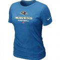 Wholesale Cheap Women's Nike Baltimore Ravens Critical Victory NFL T-Shirt Light Blue