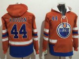 Wholesale Cheap Oilers #44 Zack Kassian Orange Name & Number Pullover NHL Hoodie