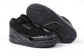 Wholesale Cheap Air Jordan III Kid Black cat Black