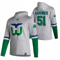 Wholesale Cheap Carolina Hurricanes #51 Jake Gardiner Adidas Reverse Retro Pullover Hoodie Gray