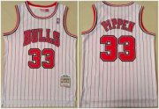 Wholesale Cheap Men's White Chicago Bulls #33 Scottie Pippen Throwback Stitched Jersey