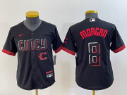 Wholesale Cheap Youth Cincinnati Reds #8 Joe Morgan Black 2023 City Connect Cool Base Stitched Jersey