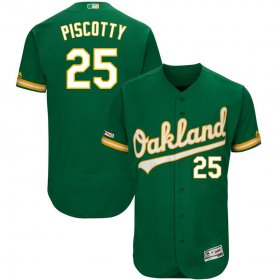 Wholesale Cheap Men\'s Oakland Athletics #25 Stephen Piscotty Majestic Kelly Green Alternate Flex Base Authentic Collection Player Jersey