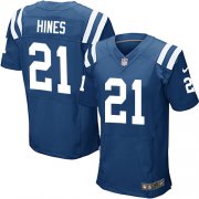 Wholesale Cheap Nike Colts #21 Nyheim Hines Royal Blue Team Color Men's Stitched NFL Elite Jersey