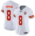 Cheap Women's Kansas City Chiefs #8 DeAndre Hopkins White Vapor Untouchable Limited Stitched Jersey(Run Small)