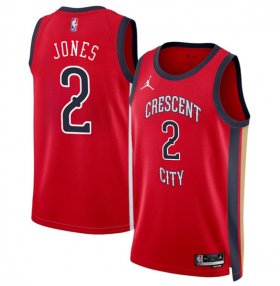 Men\'s New Orleans Pelicans #2 Herb Jones Red 2024 Statement Edition Stitched Basketball Jersey