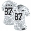 Cheap Women's Detroit Lions #87 Sam LaPorta 2024 F.U.S.E Arctic Camo Salute To Service Limited Stitched Jersey(Run Small)