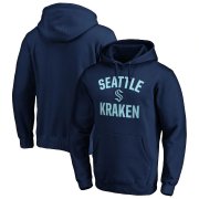 Wholesale Cheap Seattle Kraken Victory Arch Pullover Hoodie Navy