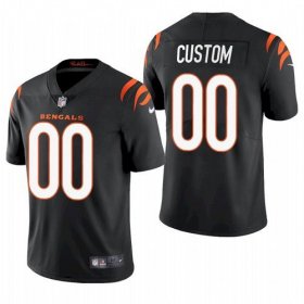 Wholesale Cheap Men\'s Cincinnati Bengals Customized 2021 Black Vapor Untouchable Limited Stitched Jersey