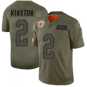 Wholesale Cheap Nike Saints #2 Jameis Winston Camo Men\'s Stitched NFL Limited 2019 Salute To Service Jersey