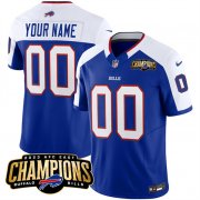 Cheap Men's Buffalo Bills Active Player Custom Blue White 2023 F.U.S.E. AFC East Champions Ptach Football Stitched Jersey