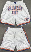 Cheap Men's Oklahoma City Thunder White Shorts