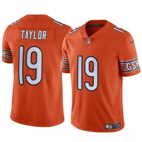 Men\'s Chicago Bears #19 Tory Taylor Orange Vapor Football Stitched Jersey