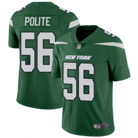 Wholesale Cheap Nike Jets #56 Jachai Polite Green Team Color Men\'s Stitched NFL Vapor Untouchable Limited Jersey