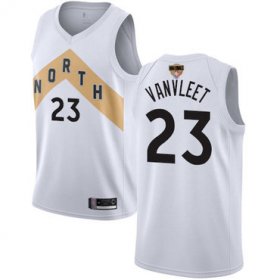 Wholesale Cheap Raptors #23 Fred VanVleet White 2019 Finals Bound Basketball Swingman City Edition 2018-19 Jersey