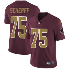 Wholesale Cheap Nike Redskins #75 Brandon Scherff Burgundy Red Alternate Men\'s Stitched NFL Vapor Untouchable Limited Jersey