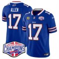 Cheap Men's Buffalo Bills #17 Josh Allen Royal F.U.S.E. 2024 AFC East Division Champions With 4-Star C Ptach Vapor Limited Stitched Football Jersey