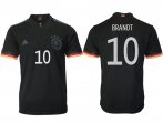 Wholesale Cheap Men 2020-2021 European Cup Germany away aaa version black 10 Adidas Soccer Jersey