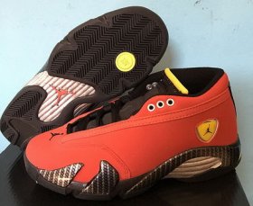 Wholesale Cheap Air Jordan 14 Retro GS Ferrari Red/Black-Yellow